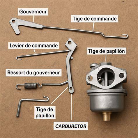 Schéma éclaté d'un carburateur de motobineuse