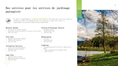 services de jardinage et d'aménagement paysager