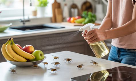 Illustration d'une cuisine propre et saine, sans moucherons