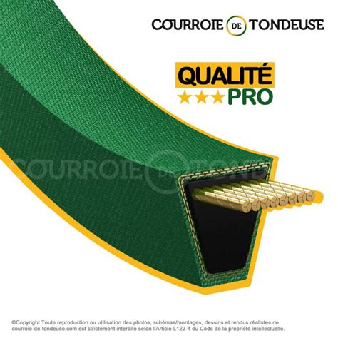Structure interne d'une courroie renforcée KEVLAR
