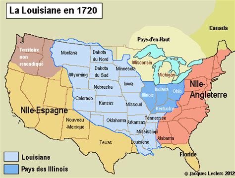 Carte de la Louisiane française