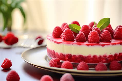 Photo d'un dessert framboisier individuel