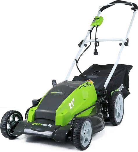 Tondeuse électrique Greenworks avec bouton de réglage de hauteur