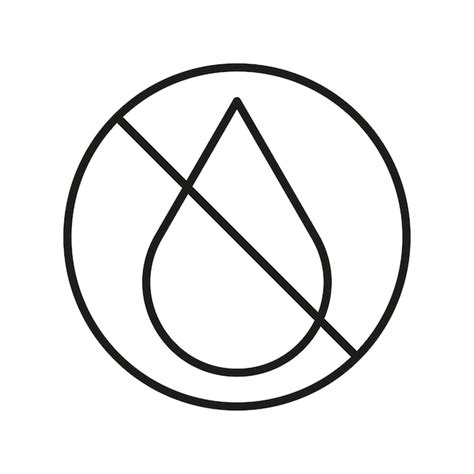 Symbole de la goutte d'eau barrée, représentant la restriction d'eau