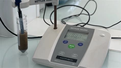 utilisation d'un pH-mètre électronique dans un pot de bonsaï