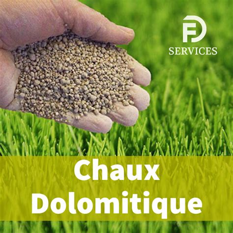 application de chaux dolomitique sur le substrat