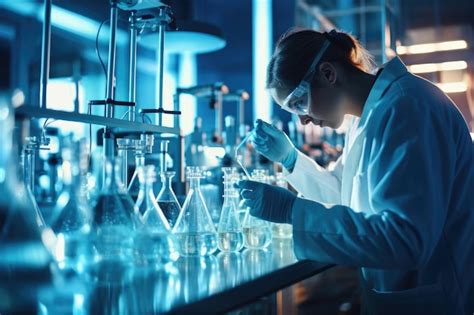 scientifique manipulant des plants de blé en serre de haute sécurité