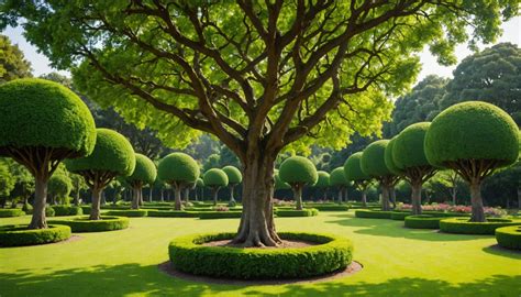 Schéma illustrant l'agencement d'un jardin avec des points focaux décoratifs