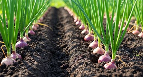 Plantation d'échalotes grises