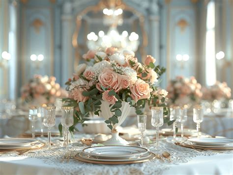 une table de mariage élégante avec des centres de table en forme de boules végétales