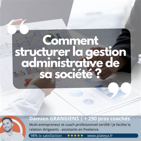 Infographie présentant les étapes de la gestion administrative d'une structure immobilière en France