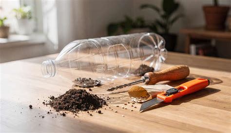 Bouteille plastique transformée en mini-serre pour bouturage
