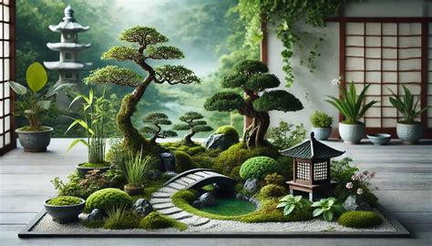 Plan d'un jardin japonais miniature