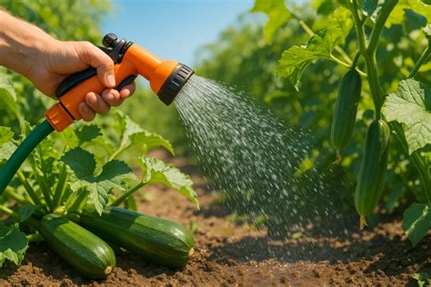 arrosage des plants de concombres