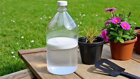 Diagramme illustrant l'action de contact du vinaigre blanc sur une plante