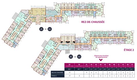Plan de l'appartement spacieux à la Résidence les Lierres