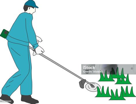 Illustration d'un jardinier utilisant des méthodes de désherbage bio
