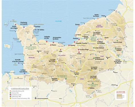 carte de la Normandie avec des kiwis