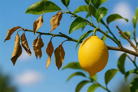 citronnier perdant ses feuilles