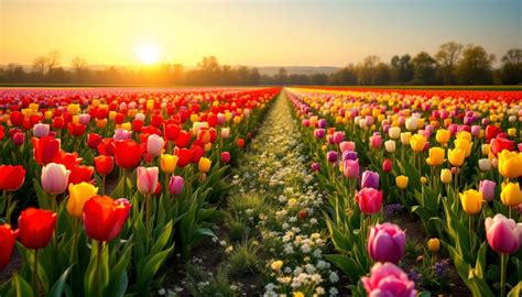 Champ d'anémones colorées en pleine floraison printanière