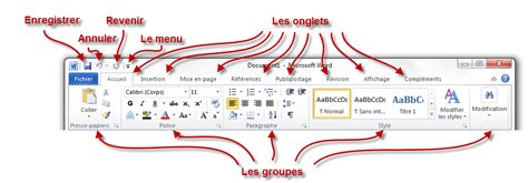 Interface de Microsoft Word montrant l'onglet Accueil et le menu Bordures