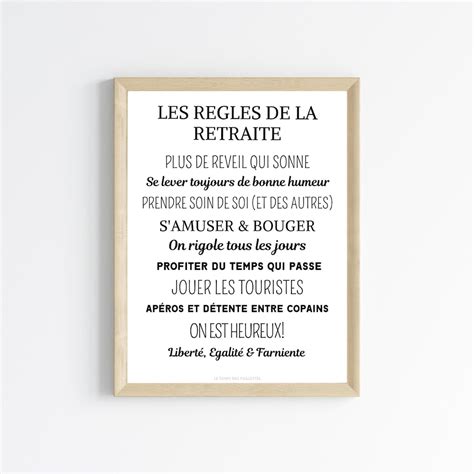 Affiche de la retraite 