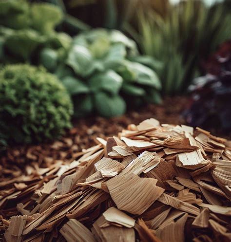 Illustration d'un jardin paillé avec des copeaux de bois