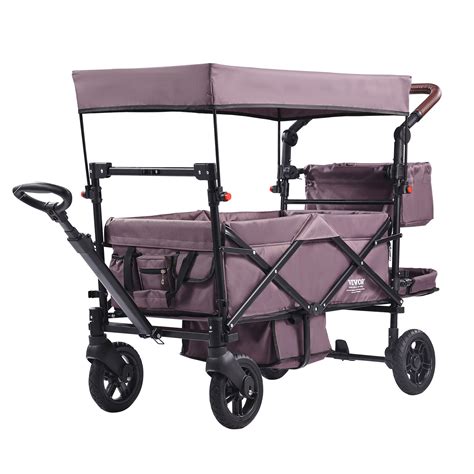 Chariot familial avec enfants et affaires