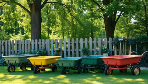 Différents types de chariots de jardin