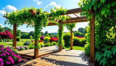 vigne vierge sur pergola