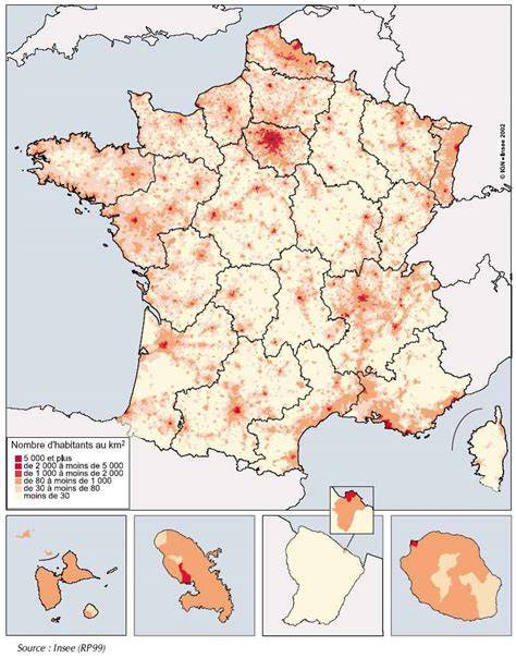 carte de répartition du Prunier de Sainte-Lucie en France