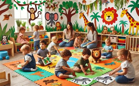 Photo de groupe d'enfants lors d'une activité du club nature