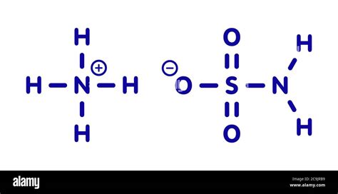 Schéma de la structure chimique du sulfamate d'ammonium
