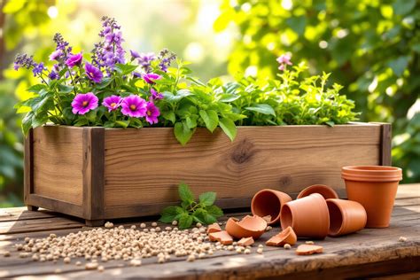 Schéma montrant le drainage optimal d'une jardinière
