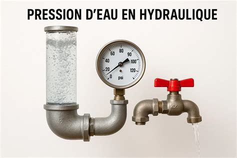 Illustration d'un manomètre mesurant la pression d'eau sur un robinet extérieur