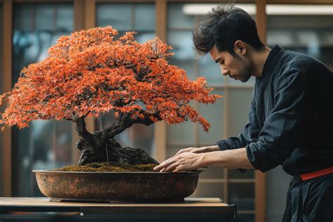 Observation attentive d'un bonsaï