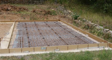 Schéma d'un coffrage de dalle béton