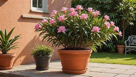 Schéma illustrant la structure idéale d'un pot pour laurier rose : billes d'argile, feutre de drainage et terreau spécifique
