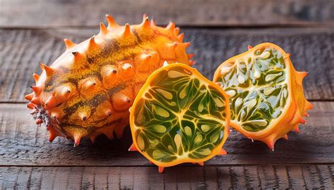 Assortiment de fruits exotiques : kiwano, pomelo, melon miel
