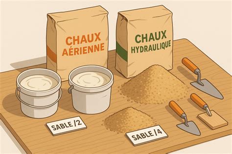 Comparaison des types de chaux et de leurs coûts
