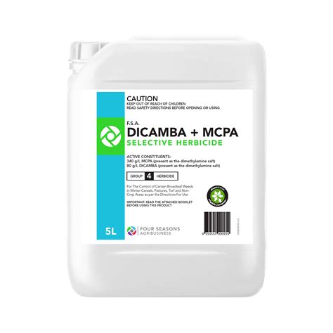 Infographie comparant les spectres d'action des substances actives (2,4-D, Dicamba, MCPA)