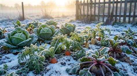 potager hivernal couvert de givre