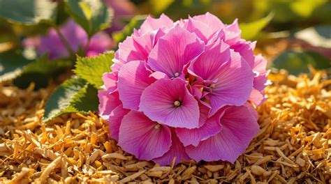 Schéma des bienfaits du paillage pour les hortensias