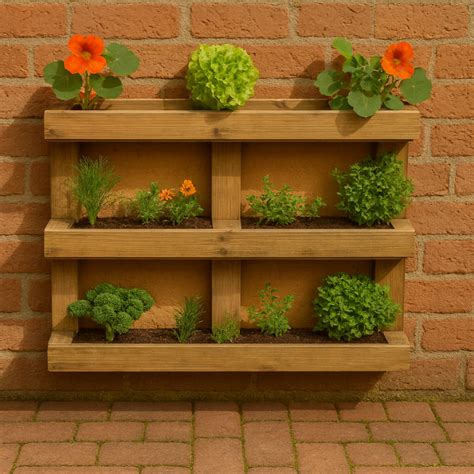 Potager d'intérieur mural avec palette