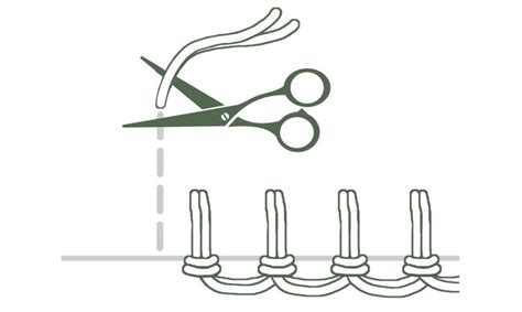 Schéma explicatif des étapes pour crocheter un point de feston régulier