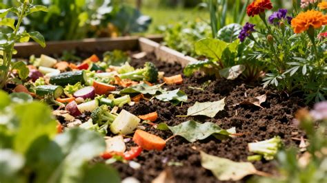 Exemple de compostage de surface dans un potager avec paillage