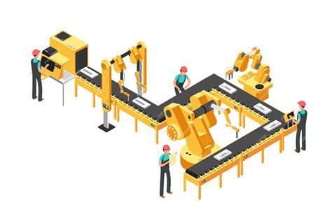 Schéma d'une ligne de production automatisée