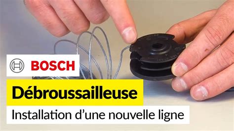 Schéma technique illustrant les composants principaux d'un coupe-bordure électrique Bosch
