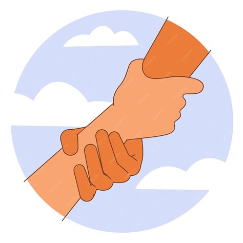 Illustration représentant une main tendue vers une autre, symbolisant le soutien et l’écoute bienveillante