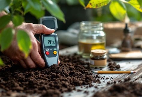Illustration montrant le test de pH du sol pour jardin